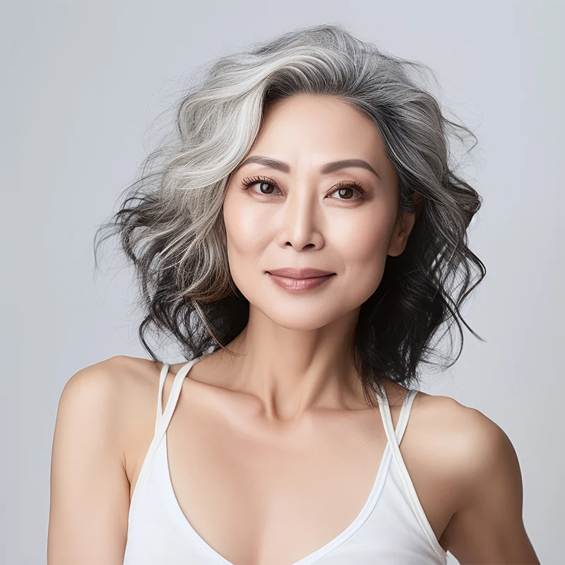 beautiful mature Asian with youthful face