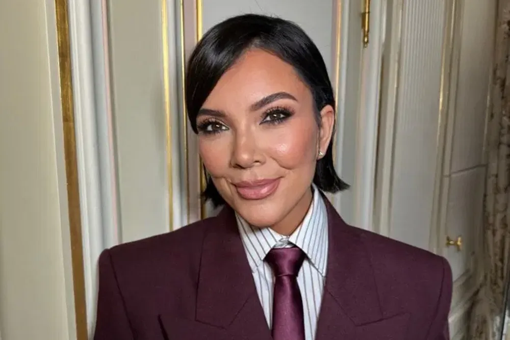 Kris jenner smiling with beautiful facial features